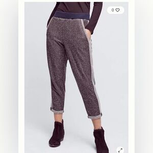 Hei Hei Anthropologie Speckled Varsity Joggers in Black, white, Blue Waist Sz S
